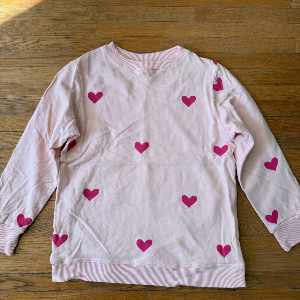 NWOT Pink Hearts Sweatshirt